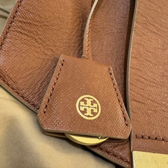 Tory Burch Penn Backpack Tan Nylon Brown PU Leather Pockets Handbag Purse main image 15